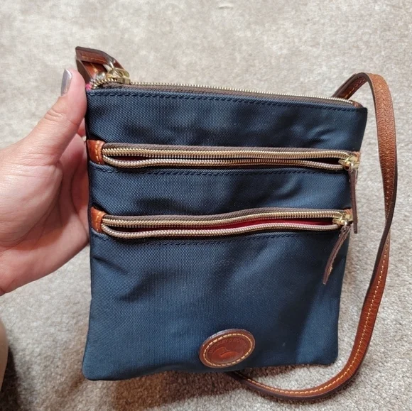 Dooney and Bourke Nylon blue crossbody zipper bag - Picture 4 of 10
